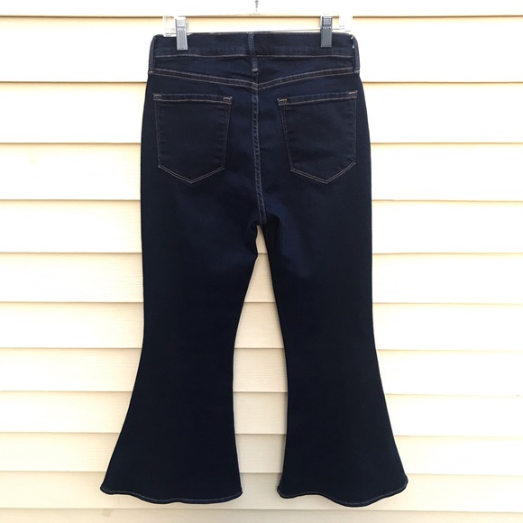 FRAME Denim Le Bell Flare Jeans Dark Blue Wash 27 - Picture 3 of 5